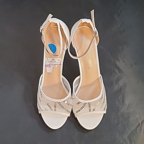 BRAND NEW RAMPAGE HIGH HEEL STILETTOS ADJUSTABLE BUCKLE STRAP SANDAL G1 - Picture 4 of 16